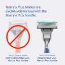 Harry's Plus Razor Refills - 10 Razor Blade Cartridges, Compact Cartridge Design for Precise Control, Shaving Kit for Men Only Compatible with Harry's Plus Handles