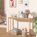 VASMIA Console Table, Entryway Table, Narrow Sofa Table, 39" Bamboo Hallway Table for Entryway, Living Room, Bedroom, Foyer, Natural, 9.44"D x 39.37"W x 29.52"H