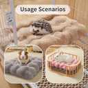 7 x Guinea Pig Bed Faux Fur Rabbit Bed Bunny Beds Plush Hamster Bedding Mats Soft & Warm for Indoor Small Animal Bed (Chinchilla Hedgehog Ferret) Grey 10111 Inch