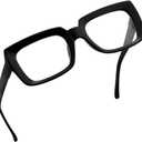 Eyekepper Stylish Reading Glasses Women - Oversized Square Readers Black +3.00