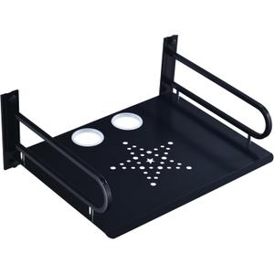 HNVNER Floating AV Shelves, TV Wall Mount for Entertainment Center, DVD DVR Component Shelf for Cable Boxes, Games Consoles, TV Accessories (Single Layer)