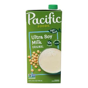 Pacific Foods Original Ultra Soy Milk, Plant Based Milk, 32 oz Carton (EXP 08/21/26)