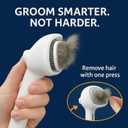 Renu Dog Brush, Renu FreshFur Dog Shower Brush + Bathing Solution, 3 in 1 Self Cleaning Steamy Pet Brushes, Dog Grooming Tool for Long & Short Hair, Removes Loose Hair Reduces Shedding (White)
