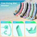 Snorkeling Gear for Adults, Snorkel Set Adult, Scuba Diving Mask, Panoramic View Anti-Leak Anti-Fog Dive Swimming Goggles Tempered Glass Panoramic Wide View Travel Portable Foldable