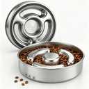 AIPERRO Slow Feeder Dog Bowl Stainless Steel, 2 Cups Metal Non-Slip Dog Food Bowls, Dogs Water Bowl for Small & Medium Sized Dogs, Fun Bloat Stop Pet Bowl for Fast Eaters, Slows Down Pets Eating