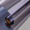 One Way Window Film, See Out Not in Privacy Films Sun Blocking Heat Control Static Cling Insulation Reflective Tinted for Home Bedroom Garage Non-Adhesive, 35.4 in X 157.4 in (B-silver Geometry)