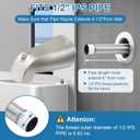 5 1/4 Inch Bathroom Brushed Nickel Tub Spout with Diverter, for 1/2'' IPS Inside Thread, Bathtub Faucet for Wall Front Mount, Bath Tub Faucet Compatible with Westbrass E531D-1F-62