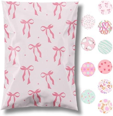 Amazon.com : Pretty Package Store 6x9 Designer Poly Mailer 100 Pack Heavy Duty Waterproof Self Seal Shipping Bags for Small Business Large Mailing Envelopes Bulk Tear Resistant Cute Packaging Pink Bows Coquette : Office Products