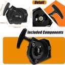 A051003310 Blower Recoil Starter for Echo PB-2520, EB252, EB262, PB-2620 - Pull Start Assembly for Leaf Blowers