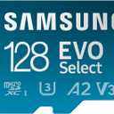 Samsung EVO Select microSD Memory Card + Adapter, 128GB microSDXC, Upto 160 MB/s, 4K UHD, UHSI, C10, U3, V30, A2, for Mobile Phone, Smartphones, NintendoSwitch, and Tablets (MBME128SA/AM)