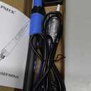 Soldering Iron Kit, 80W Soldering Iron Pen with Adjustable Temperature, LCD Display, ON/OFF Switch, 5 Tips, Solder Wire, Stand with Sponge, Pump, Paste, Tweezer, Blue