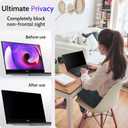 Peslv 16 Inch Laptop Privacy Screen Compatible with Lenovo Hp Dell Acer Asus Thinkpad Envy Xps Computer 16:10 Aspect, Removable Anti Glare Blue Light Filter Protector, 16" Monitor Security Shield