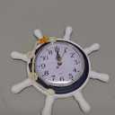 Wall Clock Wheel Shape Clock Beach Decorative Wall Watch Art for Nautical Nursery Room Bedroom Decor 8.7 inch (Random Color)
