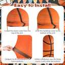 Tingjoo 3 Pcs Classic Basketball Arch Backdrop Stand Cover Spandex Fitted Sports Theme Birthday Arch Cover 4ft, 5ft, 6ft Photo Background Props for Birthday Party Decoration