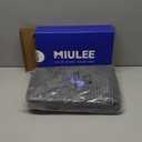 MIULEE Set of 2 Waffle Bathroom Rugs, Boho Bath Rugs Non Slip Washable, Super Absorbent Bath Mats, Ultra Soft Rubber Backed Shower Mats for Bathroom Floor, Tub and Shower, Dark Grey, 18x30 Inch