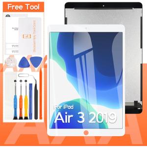 For iPad Air 3 2019 Screen replacement 10.5 inch for iPad Air 2019 A2153 A2123 A2154 A2152 LCD Display Digitizer Assembly With Screen Protector+Tools(White without HomeButton)