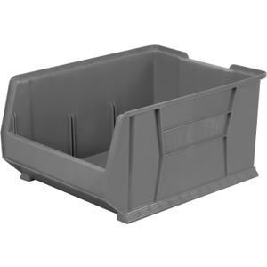 Akro-Mils 30289 Super-Size AkroBins Plastic Storage Bins, Space-Saving Stackable Bins for Garage, Classroom, Warehouse Organization, 24" L x 18" W x 12" H, Grey, 1-Pack