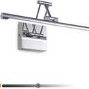 Dimmable LED Vanity Lights Bar 16 Small Bathroom Wall Light Fixtures 10W Modern Chrome Bath Light over Medicine Cabinet with Adjustable Swing Arm Light for Mirror in Bathroom Restroom Bedroom