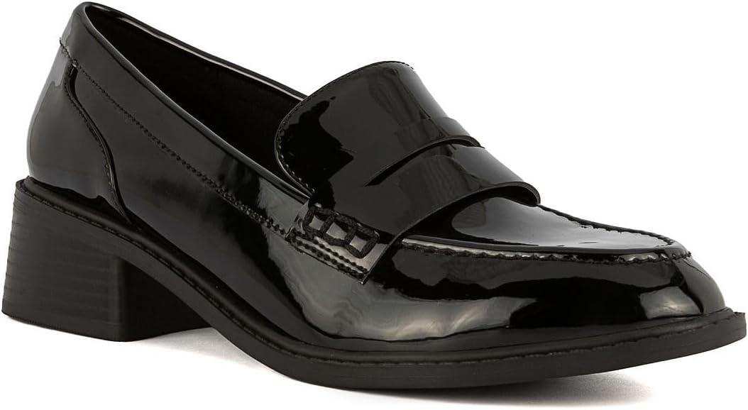 LONDON FOG Womens Castille Loafer Womens Dress Shoe (7.5, Black)