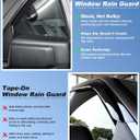 in-Channel Window Rain Guards Fit for Chevrolet(Chevy) Silverado & GMC Sierra Crew Cab 2014-2018 Extra Durable Window Deflectors Truck Window Vent Visors Vent Shades Exterior Car Accessories