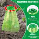 UQM 20 Pack Garden Cloches for Plants, Reusable Bell Plant Protector with Rotary Vent Cover, Garden Protection from Animals Snails Birds Chickens Insect, 9.18" H X 7.56" D (Green)