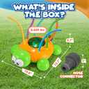 Chuchik Water Sprinkler for Kids, Toddler Outdoor Toys - Backyard Spinning Turtle Kids Sprinkler Toy - Summer Toys Splashing Fun - Sprays Up to 8ft High - Attaches to Garden Hose, Kids Outdoor Toys.