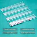 Mahjong All-in-One Tile Rack & Pusher, Clear Acrylic Mahjong Rack and Pusher Combo, Modern American Mahjong Tile Racks, Set of 4, White, 17.72 inches