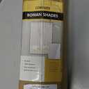 No Tools No Drill Cordless Roman Shades for Indoor Windows 100% Blackout, for Window Size 34" W 64" H Beige