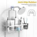 AKTECKE Shower Caddy Hanging Bathroom Organizer: Rustproof Shelf for Inside Shower - No Drilling Racks Over Showerhead - Bath Shelves for Shampoo Soap
