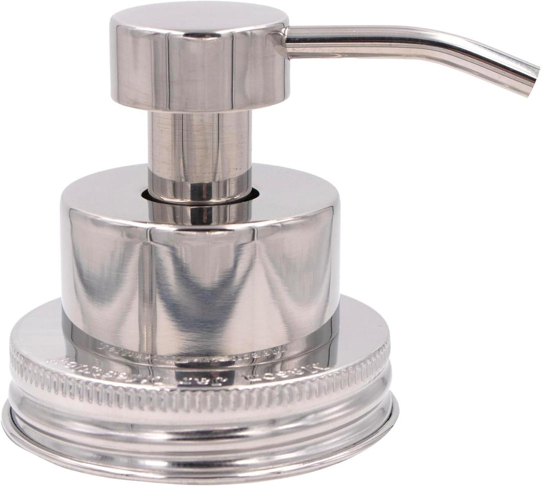 Foaming Soap Dispenser Mirror/Chrome Finish for Mason Jars (Regular Mouth)