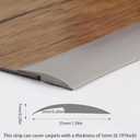 Carpet to Tile Floor Transition Strip, Grey Self-Adhesive Threshold Edging Trim (Length 3m, Cover Thickness Within 5mm) (9.8ft)