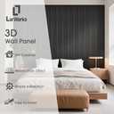 WPC Slat Wall Panels 8 Pack 96" x 6", Waterproof Fluted Wall Paneling, Accent 3D Wall Panel for Wall Decor, Bathroom, Bedroom, Office - Low Grille Black (Cover Approx.32 sq.ft)