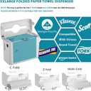 C-fold Paper Towel Dispenser XXLarge - Heavy DutyWide-Design Countertop Folded Paper Towel Dispenser with Lid300-Sheet Large Capacity for Hand Towel, White