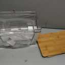 2 Pack Trash Bag Holder with Bamboo Lid, Stackable Trashbag Dispenser, Extra Large Garbage Bag Holder for Kitchen Laundry Room Under Sink Organization and Storage