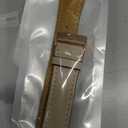 Mornex Leather Band Compatible with Fitbit Charge 3 and Charge 4, Metal Rose Gold Connectors and Apricot Leather