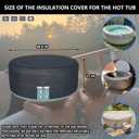 XCZ Portable Hot Tub Cover, Spa Thermal Cover, Waterproof, dustproof, Insulated, Suitable for 85in Round hot tub, Black.