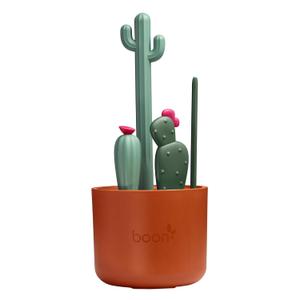 Boon Cacti Bottle Cleaning Brush Set, Terracotta , 4 Piece Set Boon Cacti Bottle Cleaning Brush Set, Terracotta , 4 Piece Set