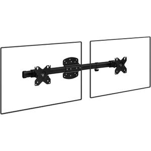 WALI Dual Monitor Wall Mount, Single to Double Bracket Adapter, Horizontal Assembly Arm for 2 Screen up to 27 inch (012ARM), Black