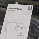 Agilestic L Shaped Standing Desk 63 x 55 inch Adjustable Height, Electric Corner Standing Desk, Sit Stand Computer Table with Splice Board, Rustic Brown
