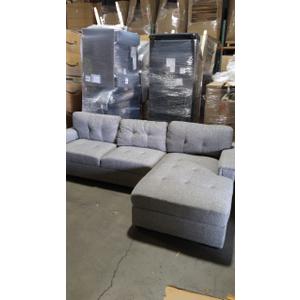 HD Design Heather Gray Sectional Couch 114" Length