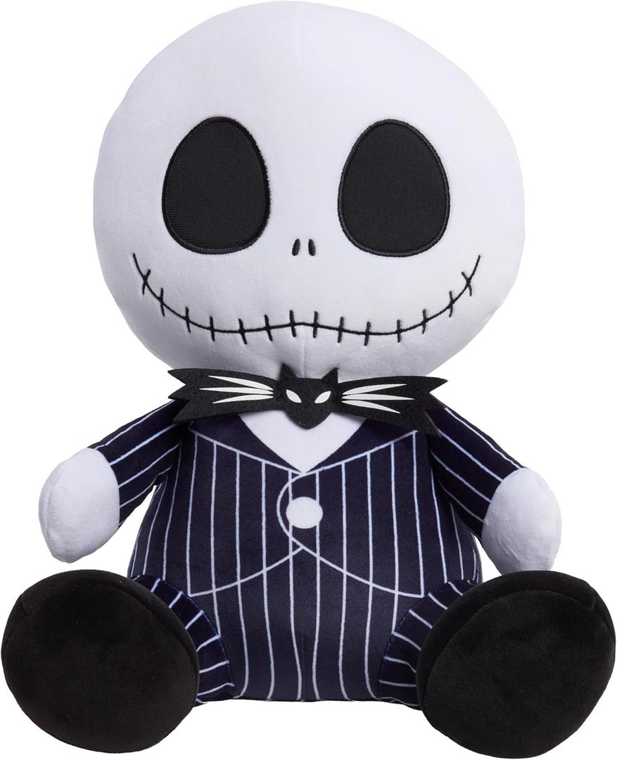 Disney Tim Burtons The Nightmare Before Christmas Jack Skellington Comfort Weighted Plush, Kids Toys for Ages 3 Up by Just Play