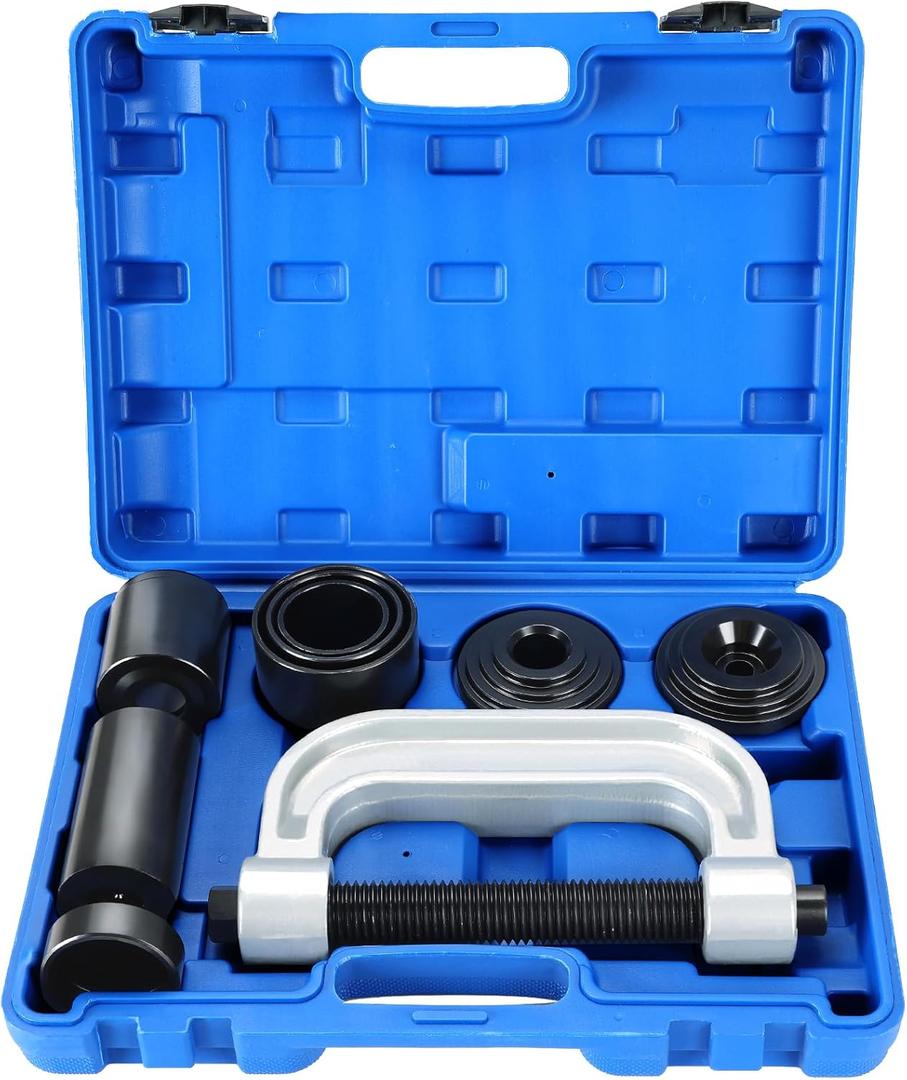 Ball Joint Press & U Joint Removal Tools | Heavy Duty Ball Joint Service Tool with 4-Wheel Drive Adapters for Most 2WD and 4WD Car Pickup and Light Truck (Blue)