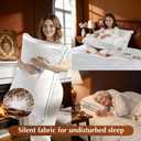 3 in 1 Adjustable Goose Down Pillows Queen Size Set of 1, Cooling Cover Bed Pillows, Fluffy Soft Feather Down Pillow for Back, Stomach or Side Sleepers, 20" x 30"
