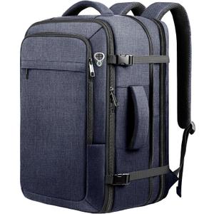 60L Extra Large Laptop Backpack for Men, TSA Approved Water Resistant Computer Bag for Business Travel, Fits 18.4 Inch Laptop, Blue