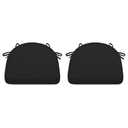 Shinnwa Kitchen Chair Cushions Set of 2, Non-Slip Dining Chair Cushions with Ties and Machine Washable Cover, 2 Pack, 17 x 16.5 x 2in, Black