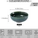 UNICASA Ceramic Cereal Bowls Set, 18 OZ Salads Bowls Set of 4, Dessert Serving Bowl for Soup, Reactive Glaze Ramen Bowls, Microwave Oven and Dishwasher Safe (Teal)