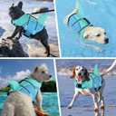 Doglay Dog Life Vest, Ripstop Cute Shark Dog Life Jacket with Superior Buoyancy and Rescue Handle, Adjustable Dog Life Vests for Boating Swimming, Pet Flotation Vest for Small Medium Large Dogs