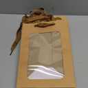 BallHull 9 Pcs Brown Paper Gift Bags with Transparent Window, 9.84"x7.0"x5.12" Kraft Shopping Bags with Handles for Bouquet Christmas Birthdays Festivals Party Weddings Wrapping