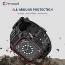 Wristitani Compatible with Apple Watch Band with Shockproof Rugged Case 40mm 41mm 42mm 44mm 45mm 46mm 49mm for iWatch Ultra 3/2/1 SE 3/2/1 Series 11/10/9/8/7/6/SE/5/4, Durable TPU Sport Strap