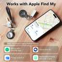 3 x 2026 New [Apple MFi Certified] Air Tracker Tags-4 Pack (iOS Only), Tukio Bluetooth Tracker for Apple Find My, Replaceable Battery, Key Finder and Item Locator Smart Tag for Keys, Bag, Luggage and More